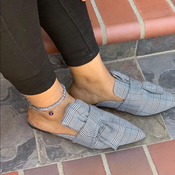 ladies pointed toe flat mules - Picture 3 of 6